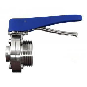 DIN DN 25 Sanitary Butterfly Valve, Weld/Thread (multi-position handle)