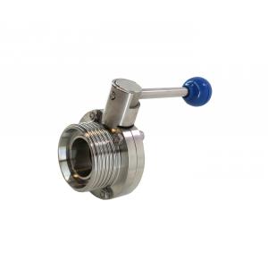 DIN DN 40 Sanitary Butterfly Valve, Weld/Thread (3-position handle)