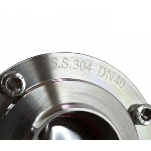 DIN DN 40 Sanitary Butterfly Valve, Weld/Thread (3-position handle)